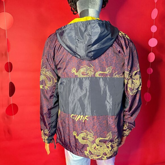 ETHIK Mantra Paisley Kimono Jacket – Dragon Print Street Style Windbreake - Picture 4 of 12
